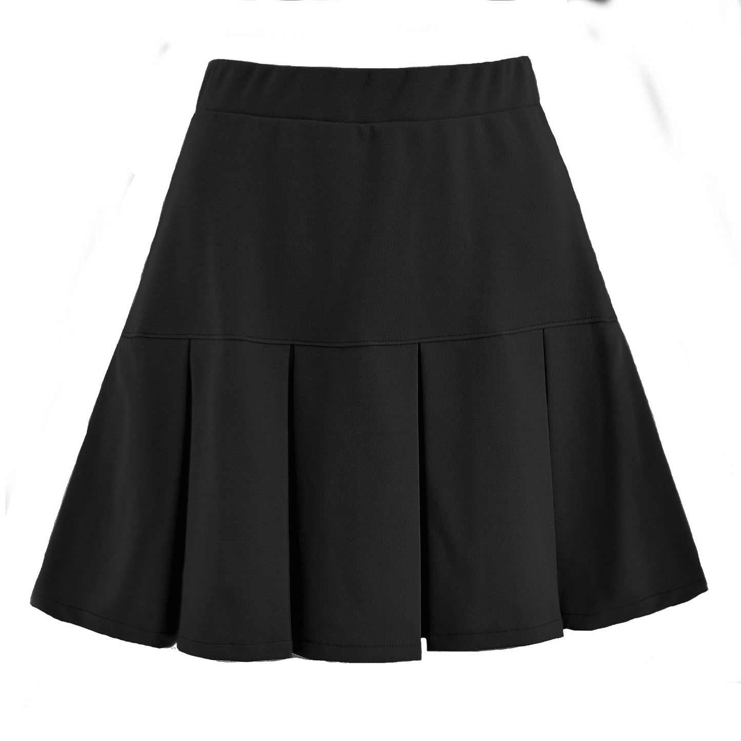 Mini gonna a pieghe a vita alta elastica