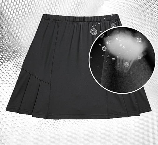 Mini Gonna a pieghe tinta unita