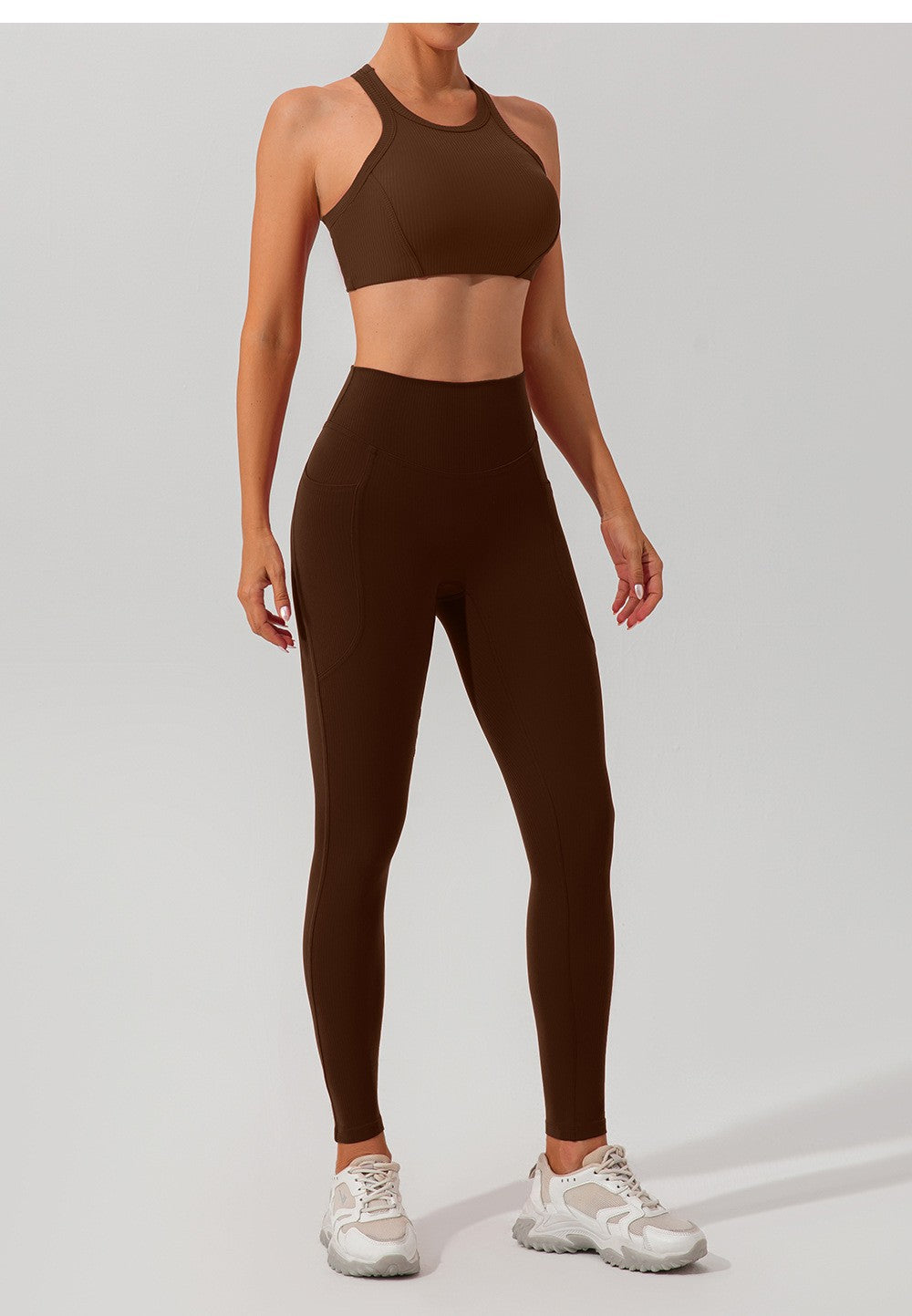 Leggings a vita alta con tasche ad alte prestazioni