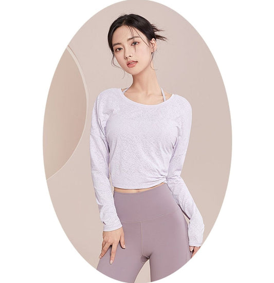 Maglietta allentata a maniche lunghe