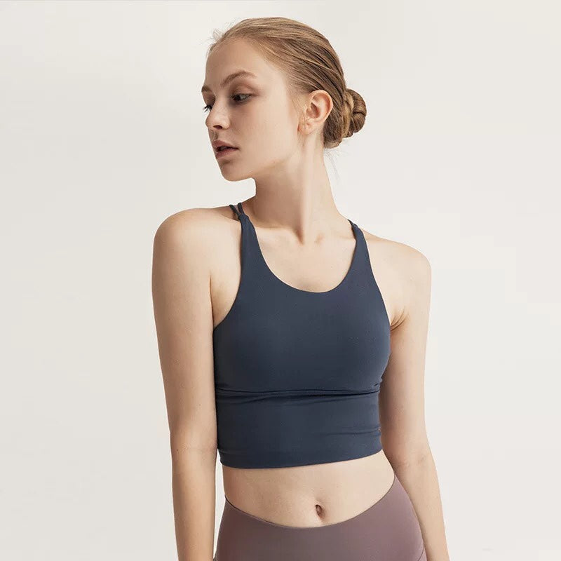 Reggiseno sportivo con design a croce