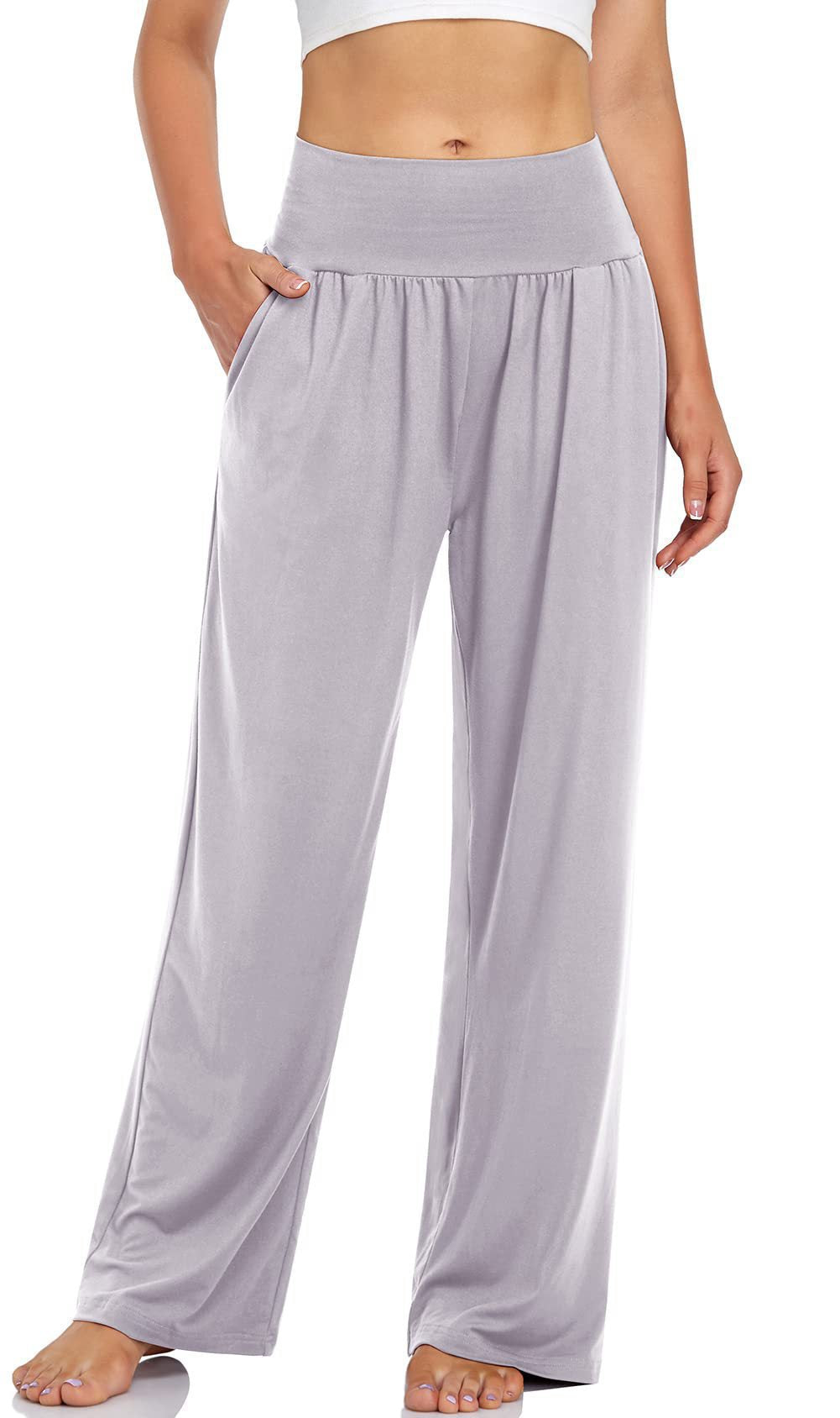 Pantaloni a gamba larga con tasche