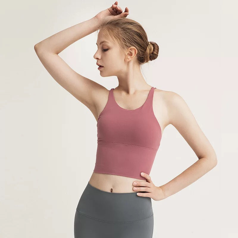 Reggiseno sportivo con design a croce