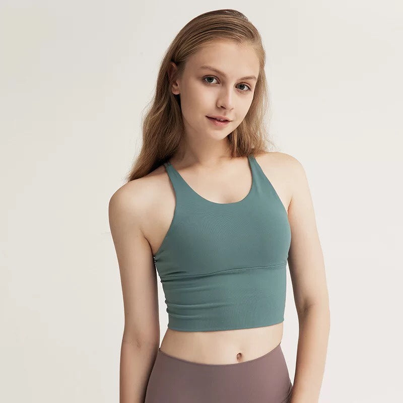 Reggiseno sportivo con design a croce