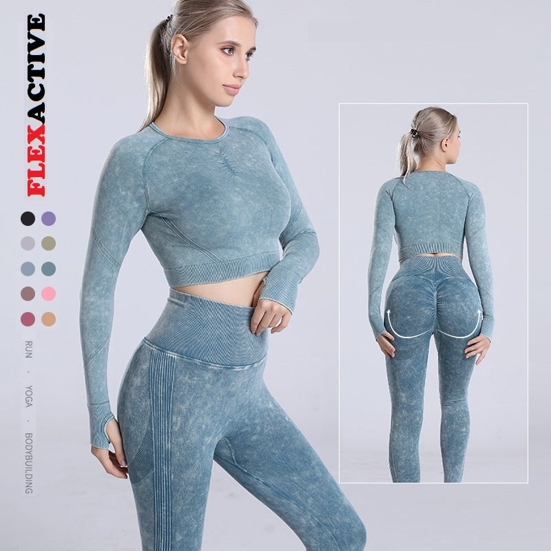 Set completo Top e Pantaloni Leggings a Vita Alta