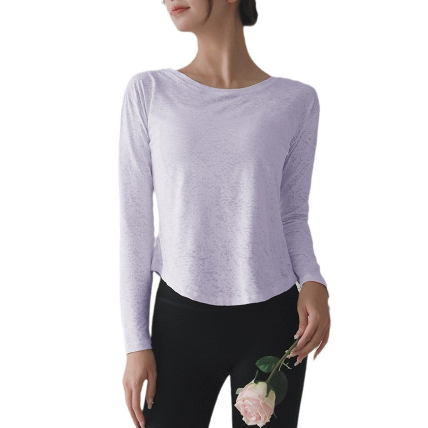 Maglietta allentata a maniche lunghe