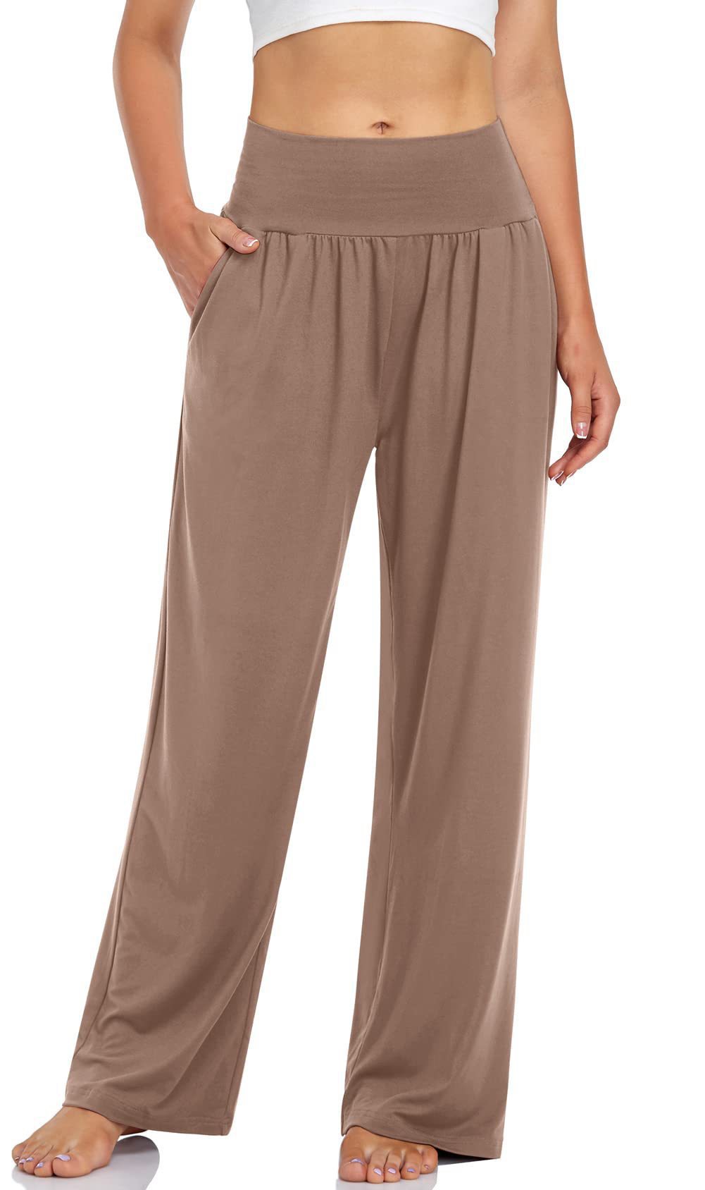 Pantaloni a gamba larga con tasche