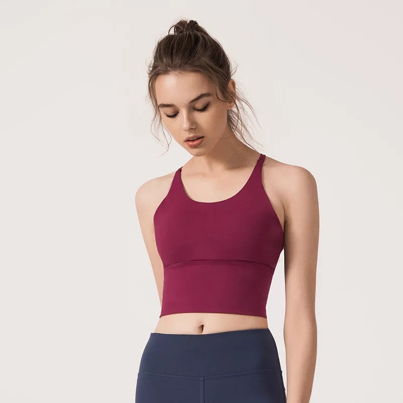 Reggiseno sportivo con design a croce