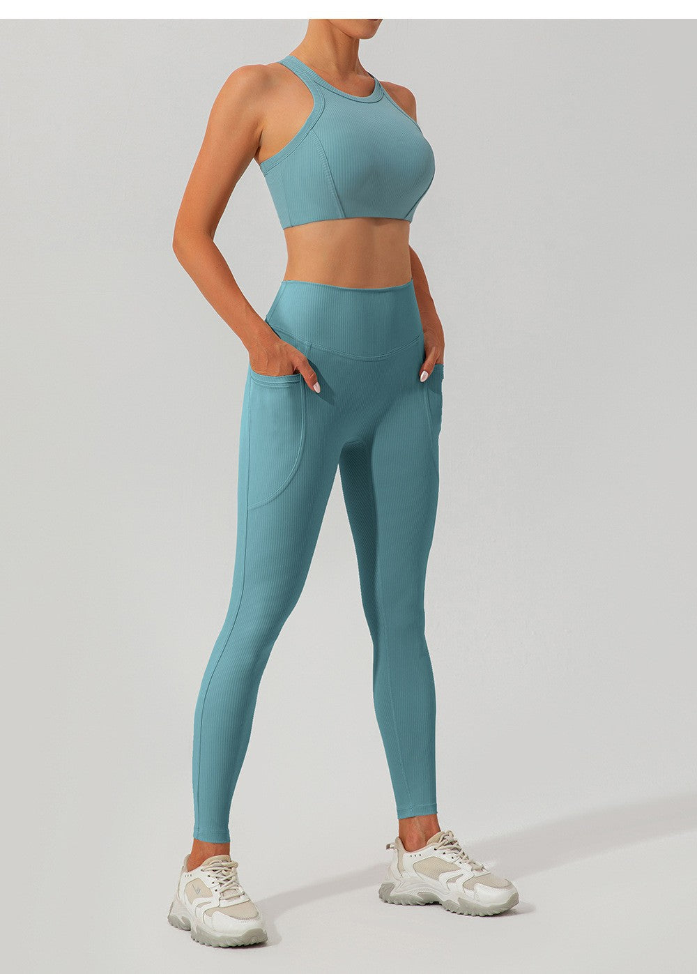 Leggings a vita alta con tasche ad alte prestazioni