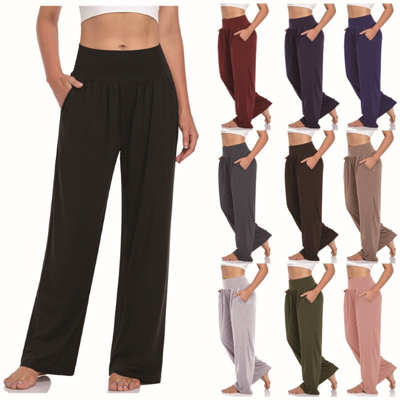 Pantaloni a gamba larga con tasche