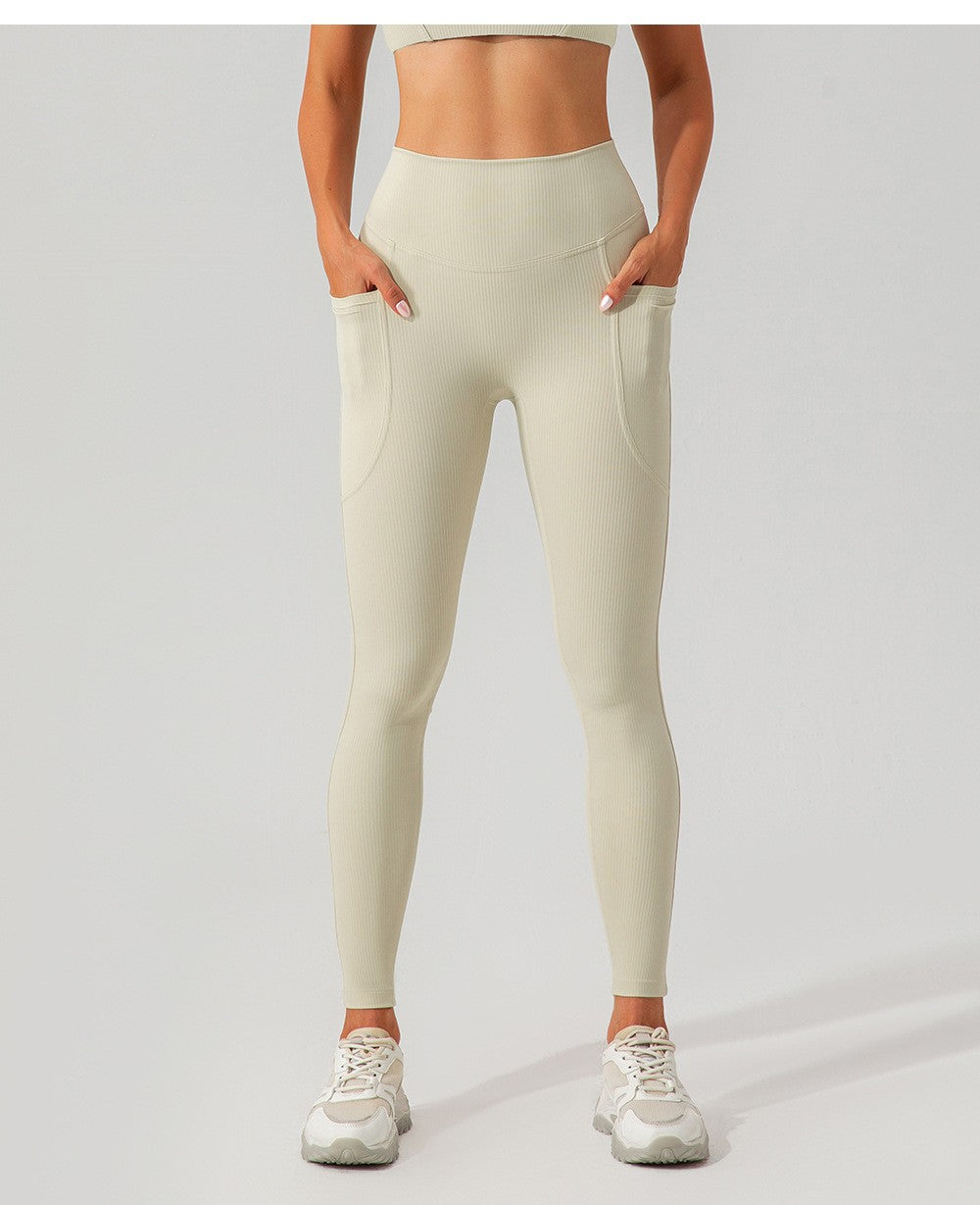 Leggings a vita alta con tasche ad alte prestazioni