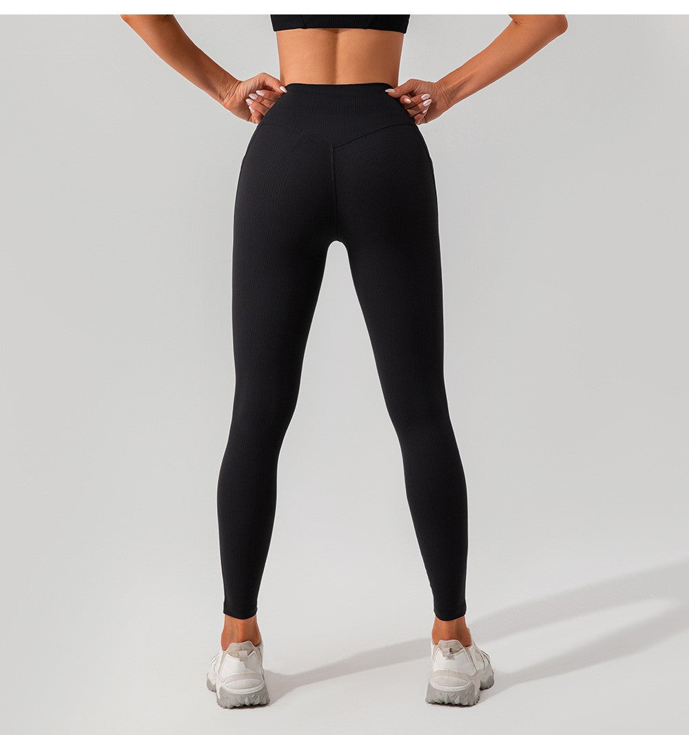 Leggings a vita alta con tasche ad alte prestazioni
