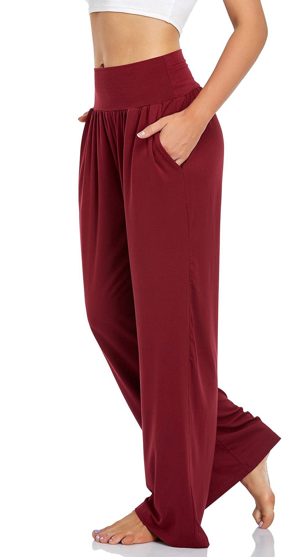 Pantaloni a gamba larga con tasche