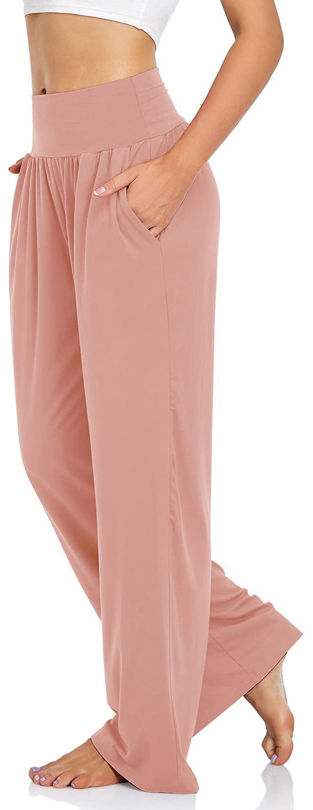 Pantaloni a gamba larga con tasche