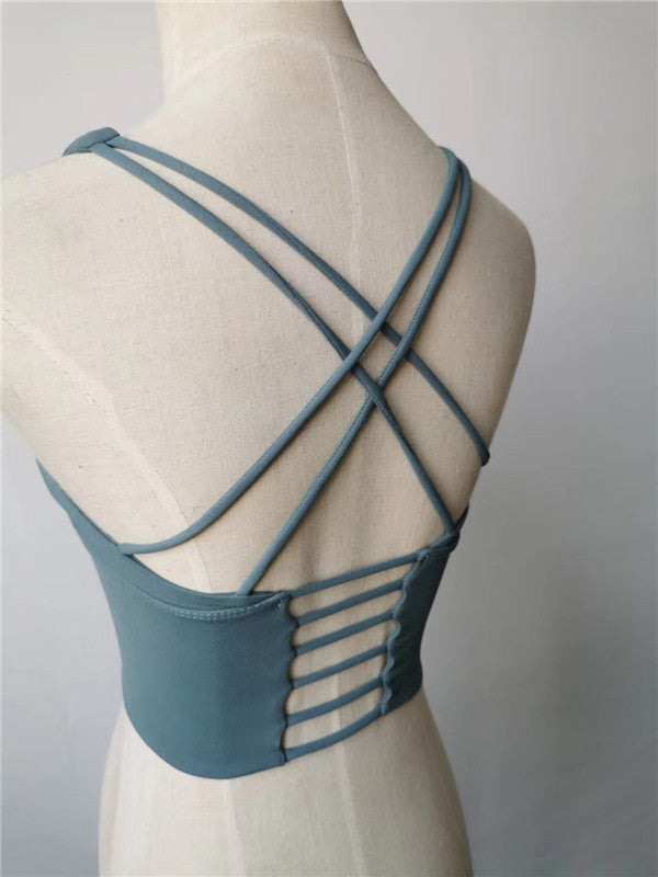 Reggiseno sportivo con design a croce