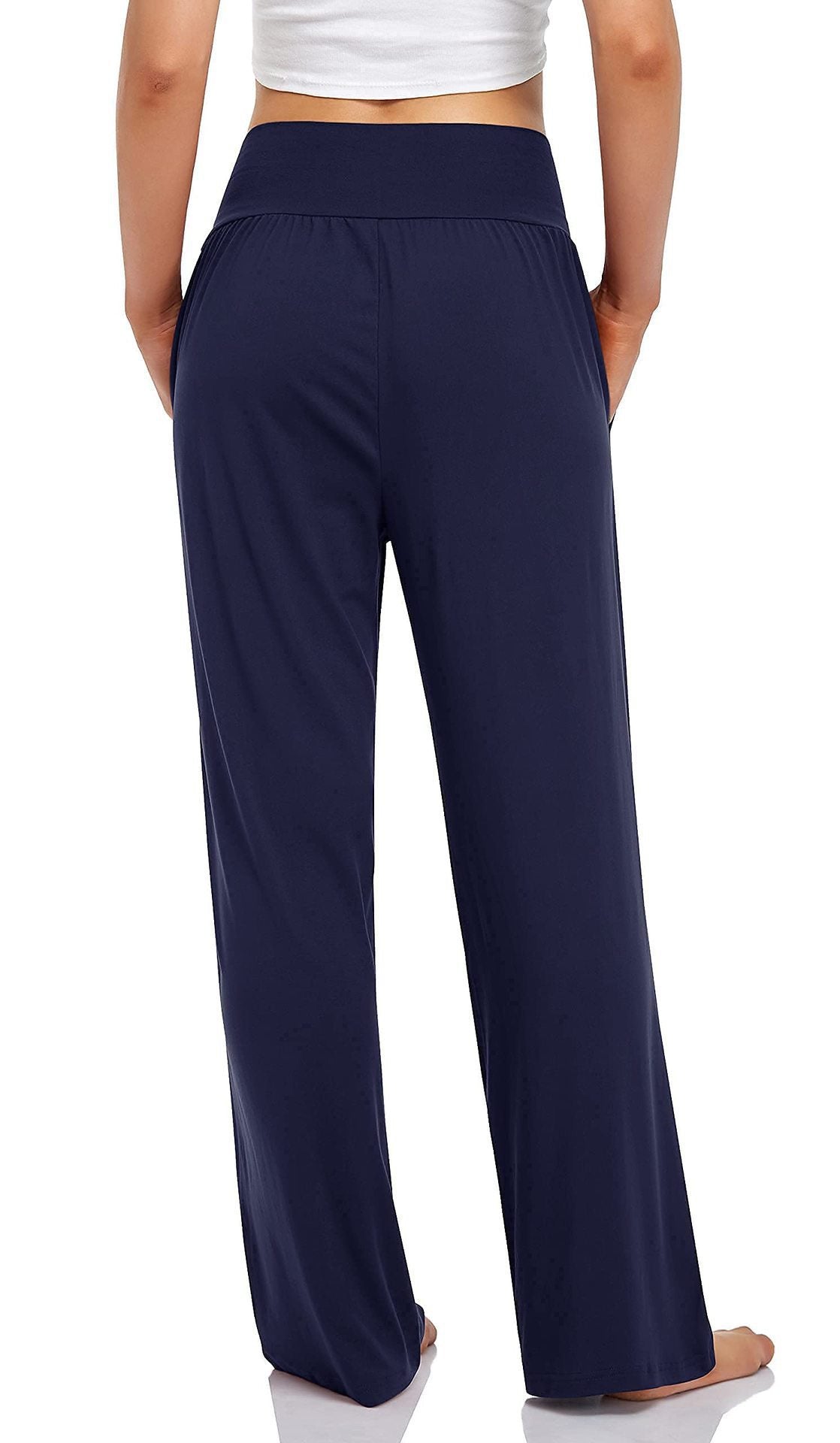 Pantaloni a gamba larga con tasche