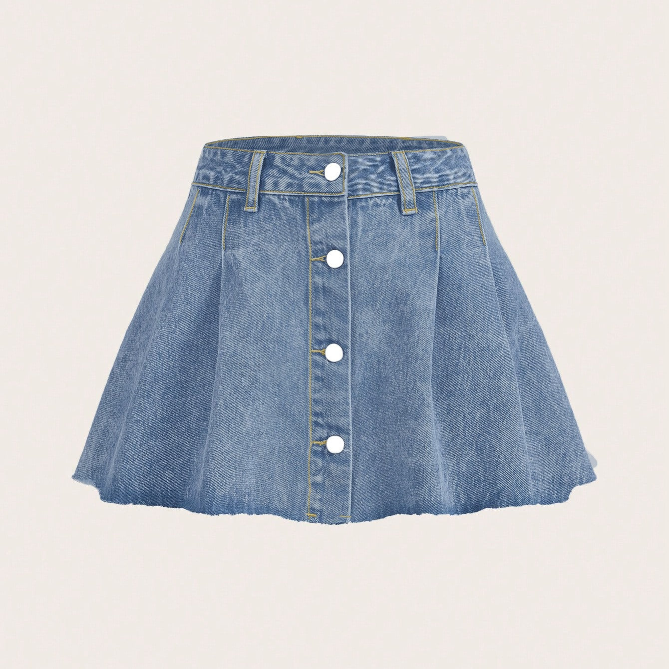 Gonna di Jeans a pieghe a vita alta