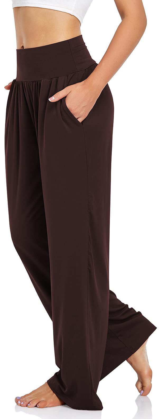 Pantaloni a gamba larga con tasche