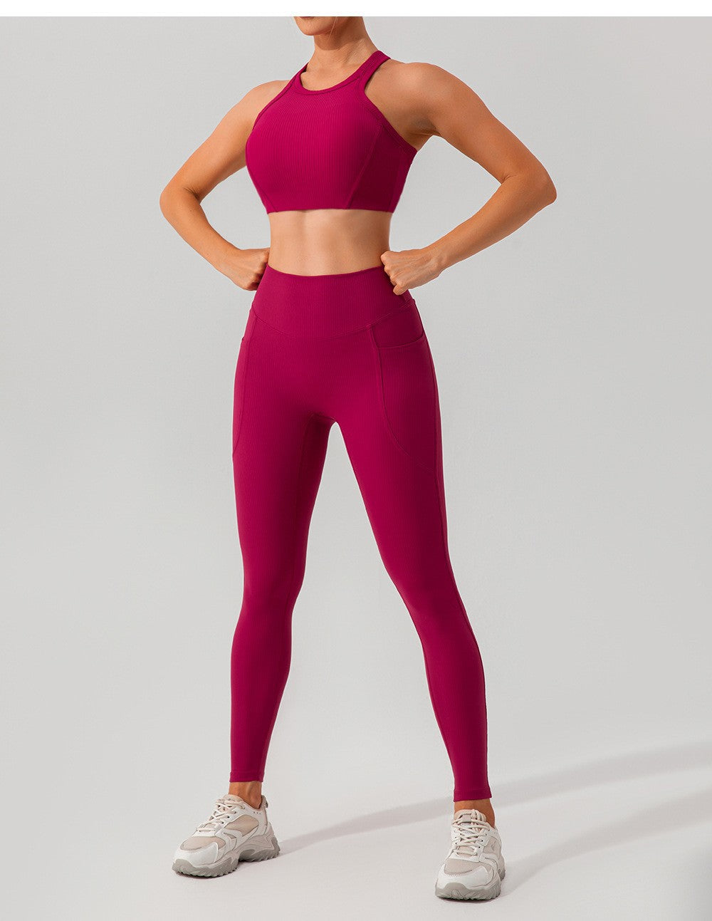 Leggings a vita alta con tasche ad alte prestazioni