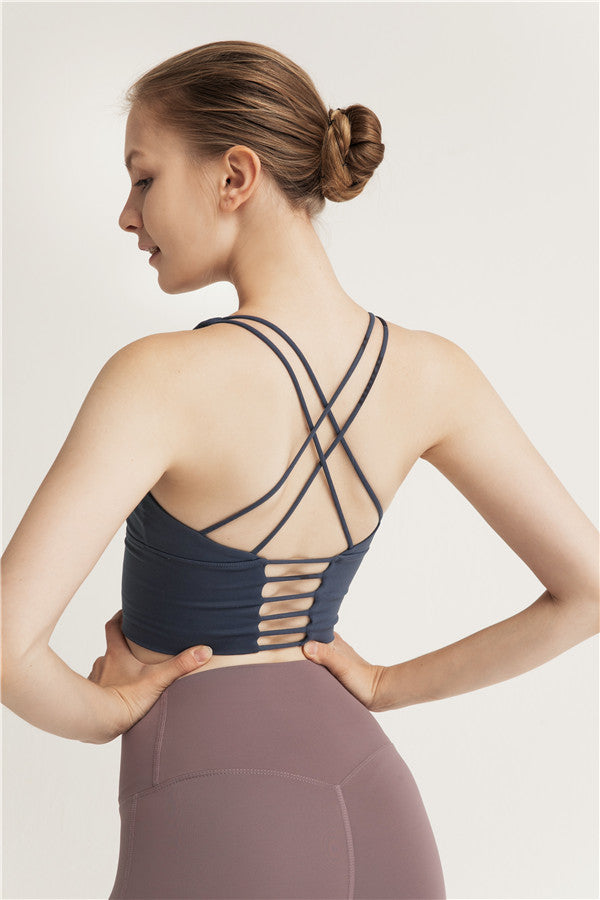 Reggiseno sportivo con design a croce