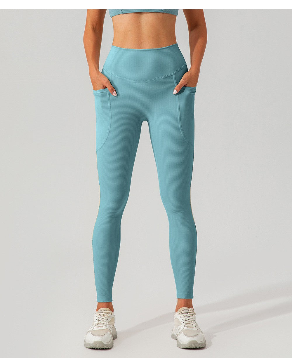 Leggings a vita alta con tasche ad alte prestazioni