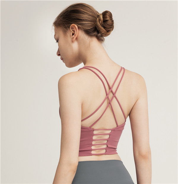 Reggiseno sportivo con design a croce