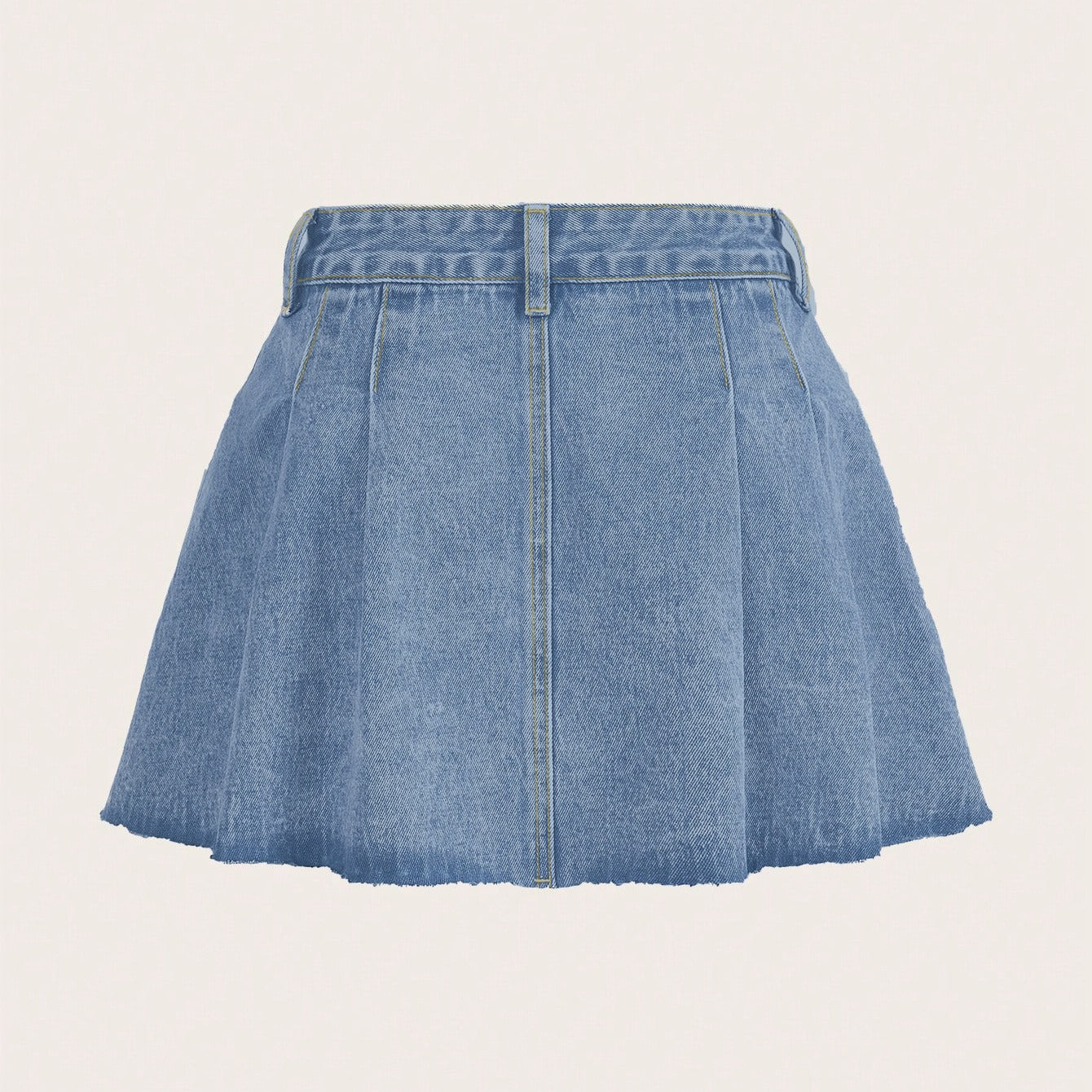 Gonna di Jeans a pieghe a vita alta