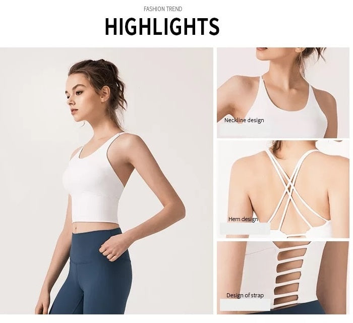 Reggiseno sportivo con design a croce