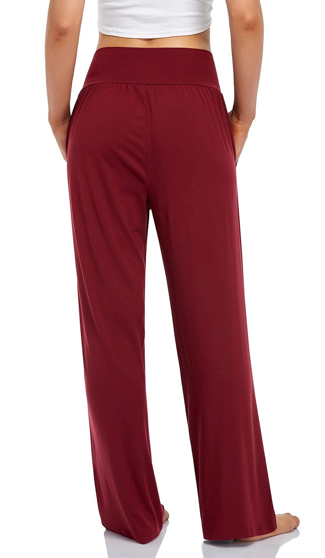 Pantaloni a gamba larga con tasche